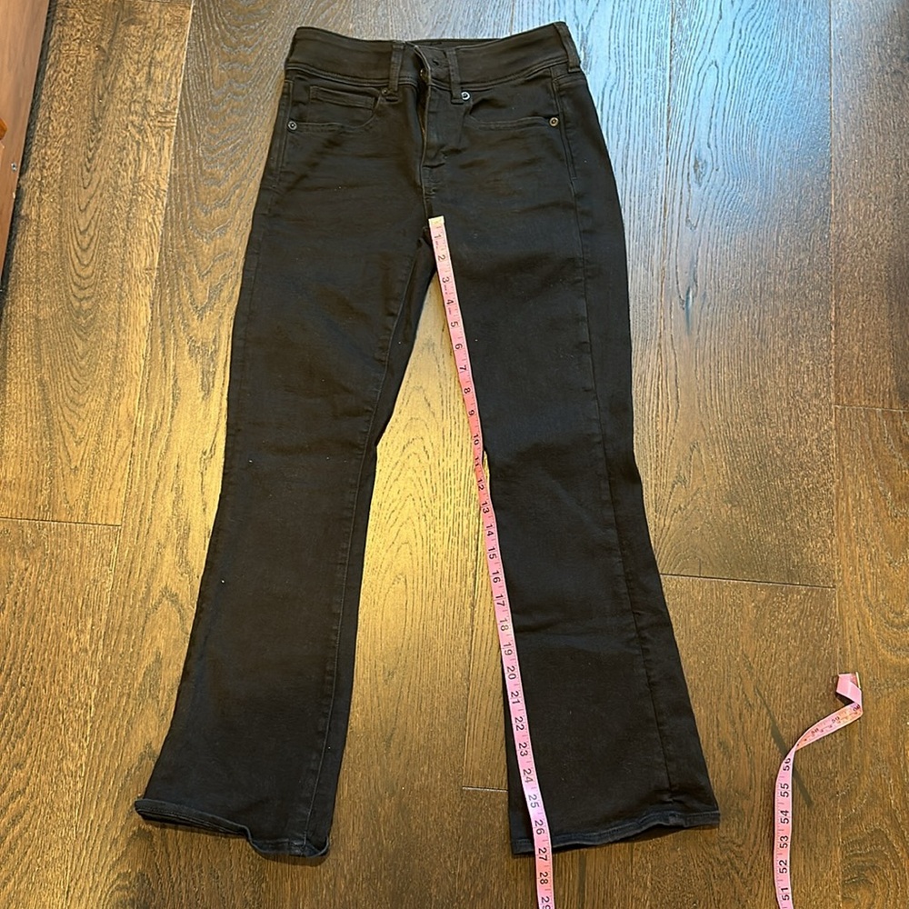 Black American Eagle Kick Boot Jeans - Picture 2 of 7